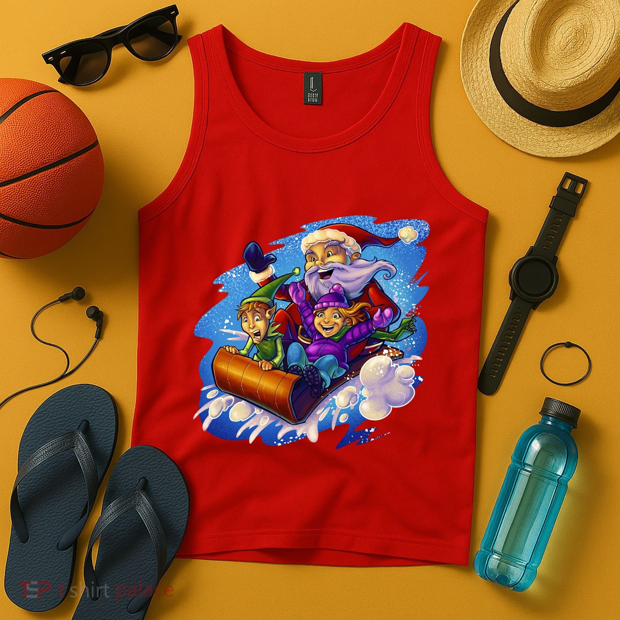 Santa Sleigh Tank Top