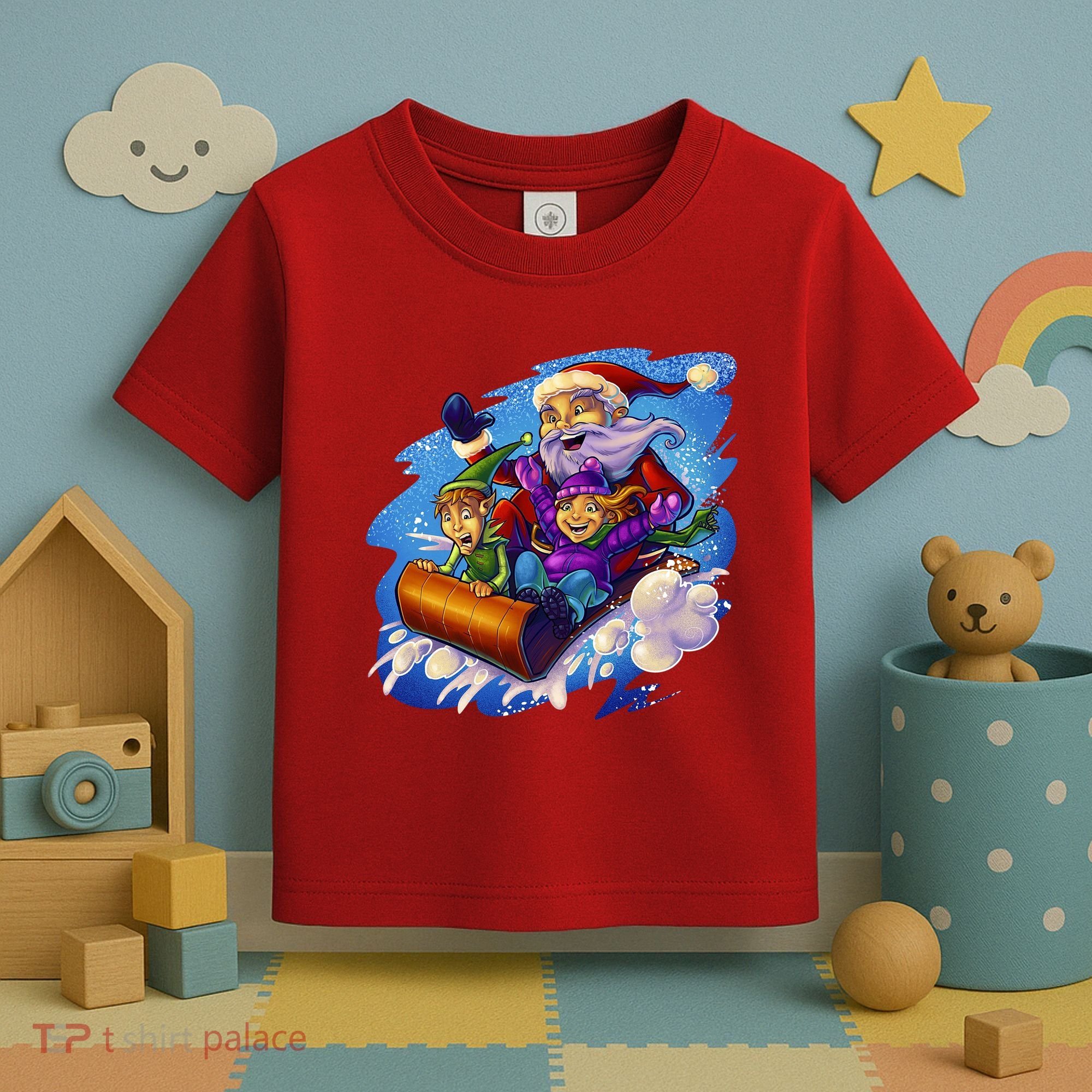 Santa Sleigh Toddler T-Shirt