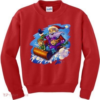 Santa Sleigh Kids Sweatshirt