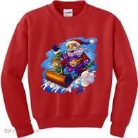 Santa Sleigh Kids Sweatshirt thumb 0