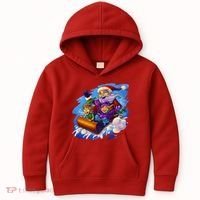 Santa Sleigh Kids Hoodie thumb 0