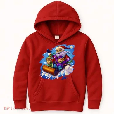 Santa Sleigh Kids Hoodie
