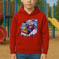 Santa Sleigh Kids Hoodie thumb 2