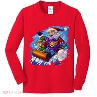 Santa Sleigh Kids Long Sleeve Shirt thumb 0