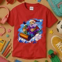 Santa Sleigh Kids T-Shirt thumb 3