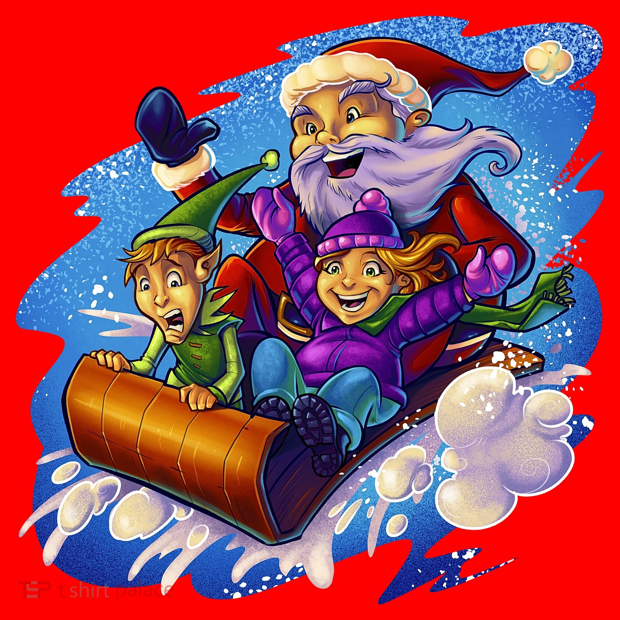 Santa Sleigh Kids T-Shirt