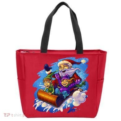 Santa Sleigh Tote Bag