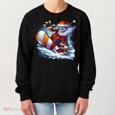 Santa Snowboard Women's Sweatshirt