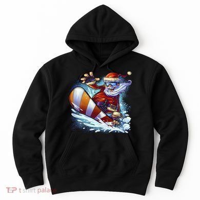 Santa Snowboard Hoodie