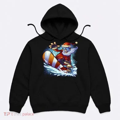 Santa Snowboard Hoodie