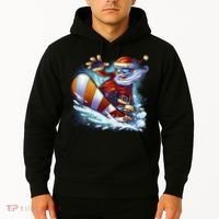 Santa Snowboard Hoodie thumb 2
