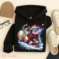 Santa Snowboard Hoodie thumb 4