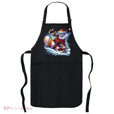 Santa Snowboard Apron