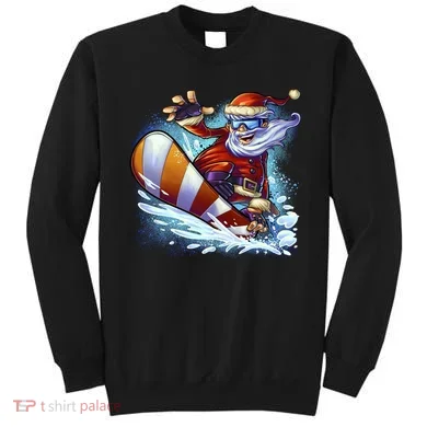Santa Snowboard Sweatshirt