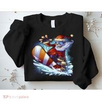 Santa Snowboard Sweatshirt thumb 2