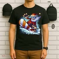 Santa Snowboard T-Shirt thumb 6