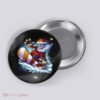 Santa Snowboard Button thumb 0
