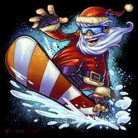 Santa Snowboard Bucket Hat thumb 4