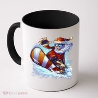 Santa Snowboard Coffee Mug thumb 0