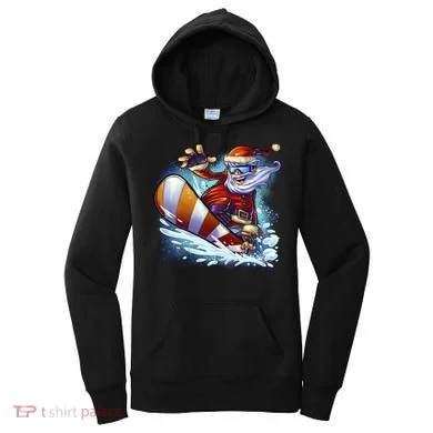 Santa Snowboard Women's Hoodie