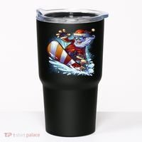 Santa Snowboard Tumbler thumb 0