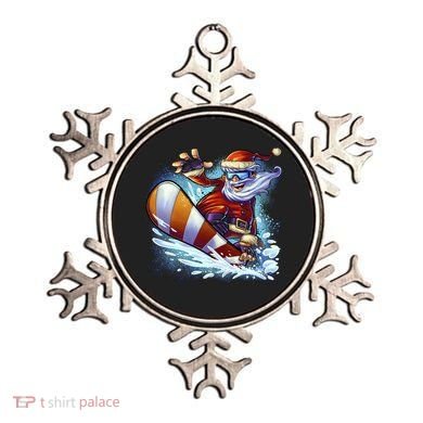 Santa Snowboard Ornament
