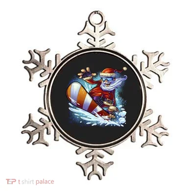 Santa Snowboard Ornament