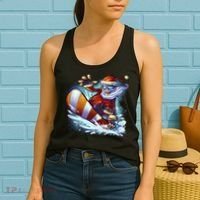 Santa Snowboard Women's Tank Top thumb 2