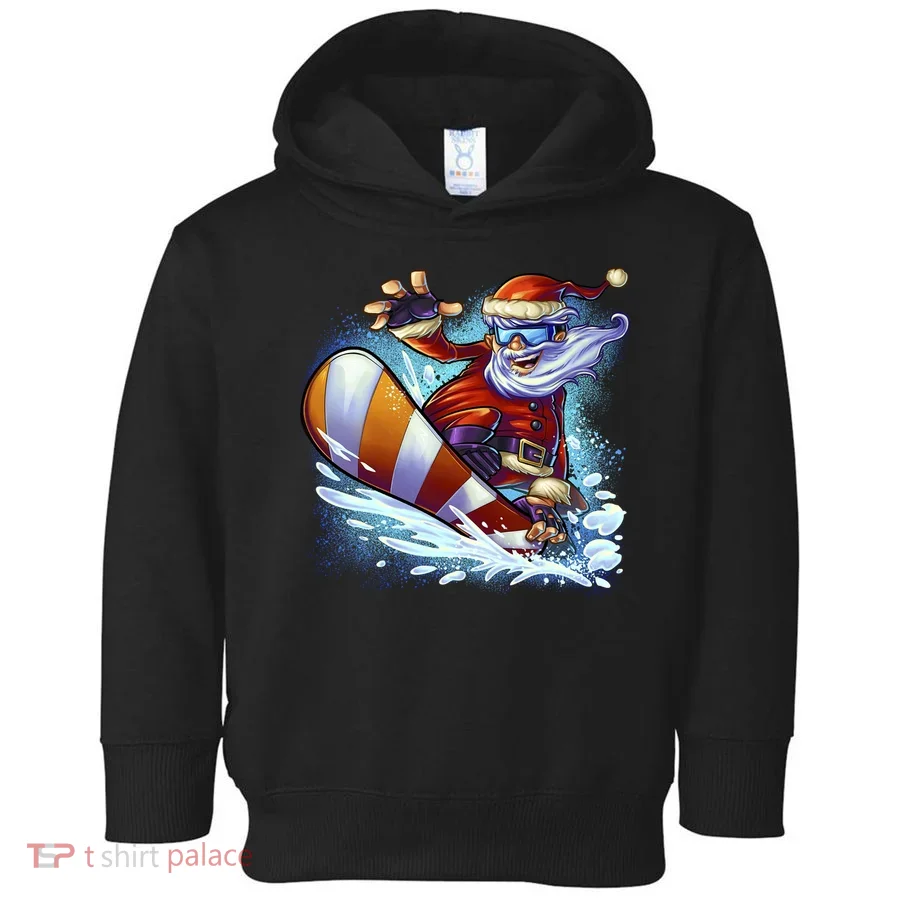 Santa Snowboard Toddler Hoodie