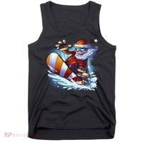 Santa Snowboard Tank Top thumb 0