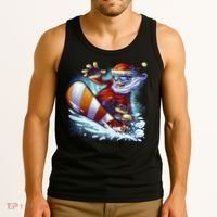 Santa Snowboard Tank Top thumb 3