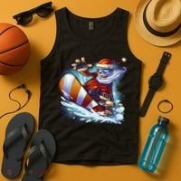 Santa Snowboard Tank Top thumb 4