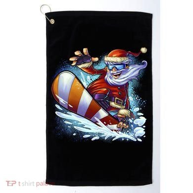 Santa Snowboard Golf Towel