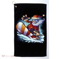 Santa Snowboard Golf Towel thumb 0
