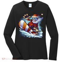 Santa Snowboard Women's Long Sleeve Shirt thumb 0