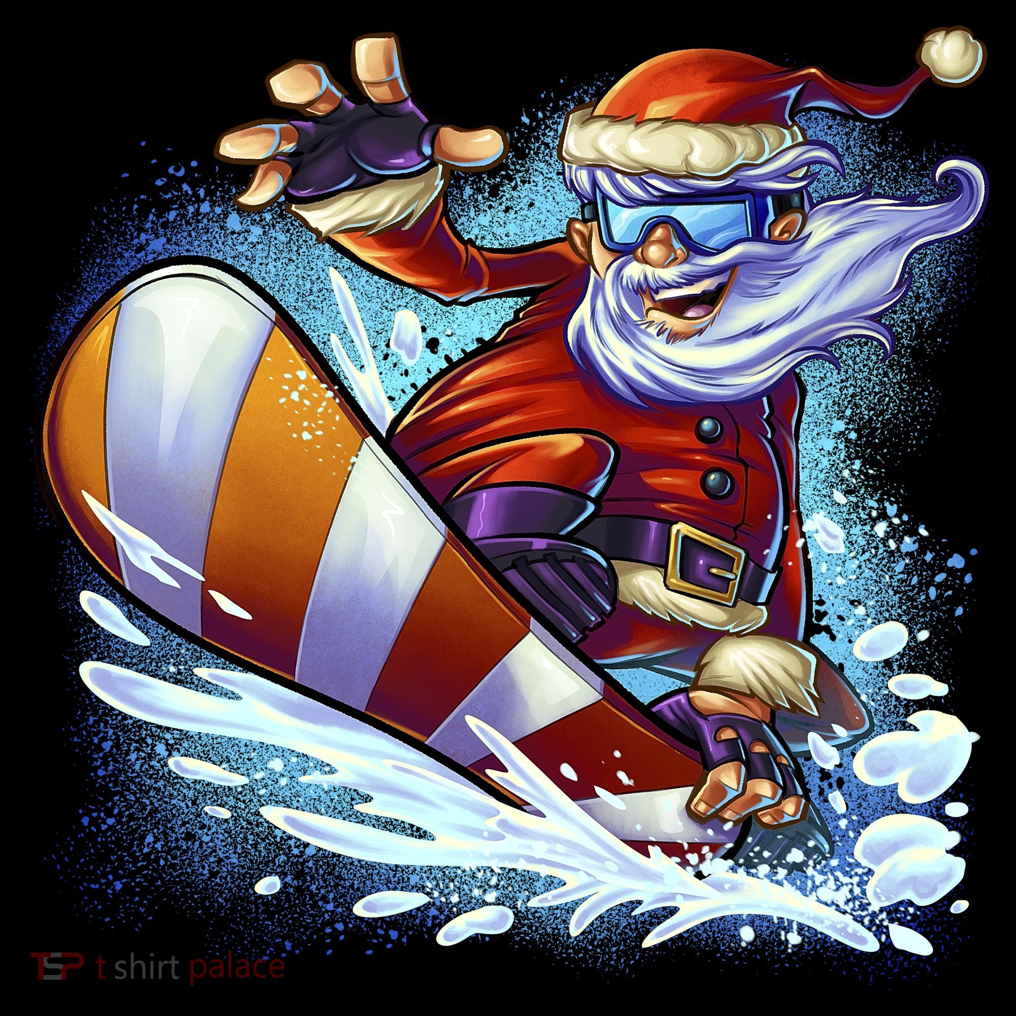 Santa Snowboard Kids Sweatshirt