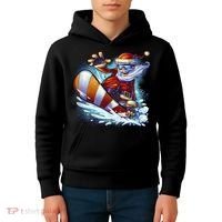 Santa Snowboard Kids Hoodie thumb 4