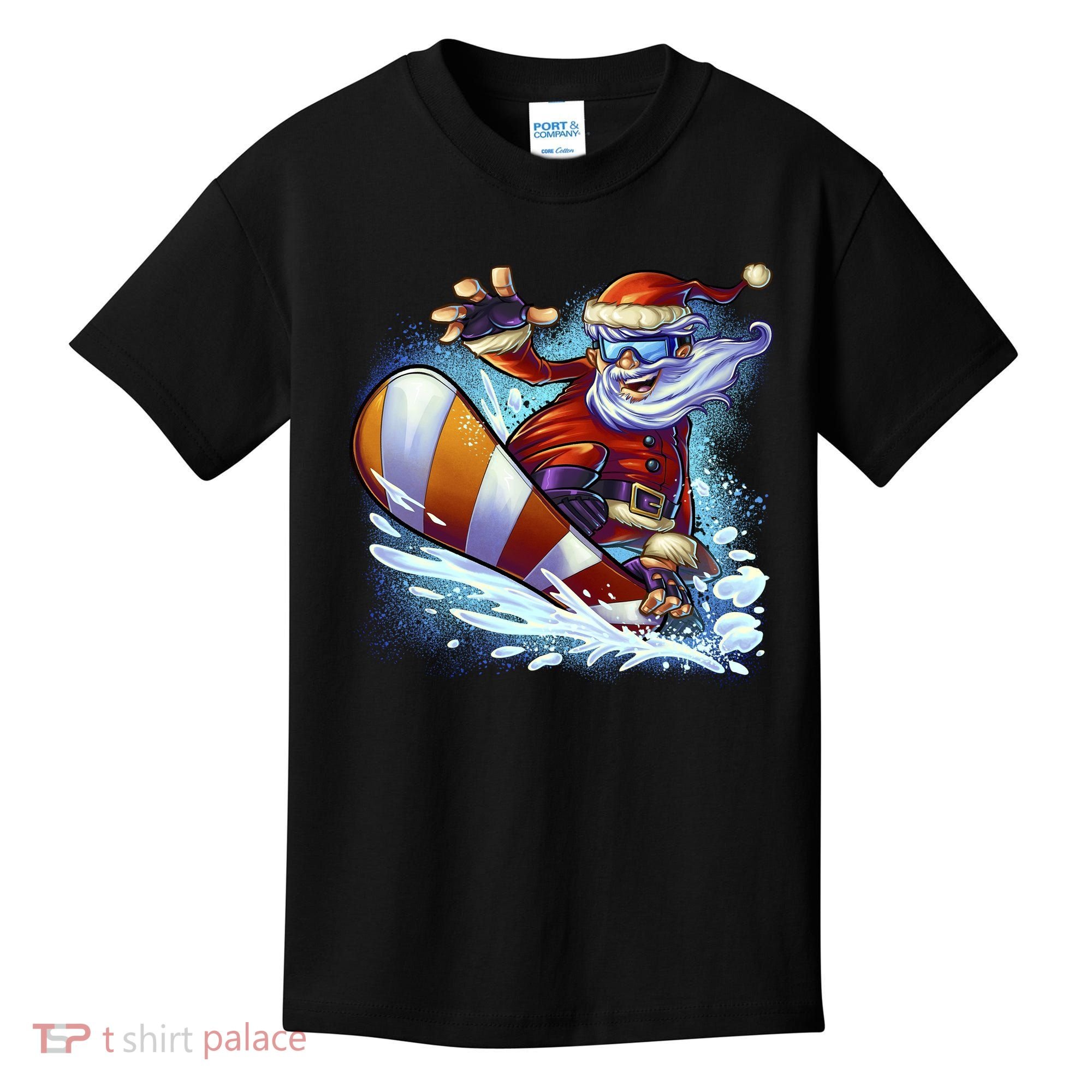 Santa Snowboard Kids T-Shirt