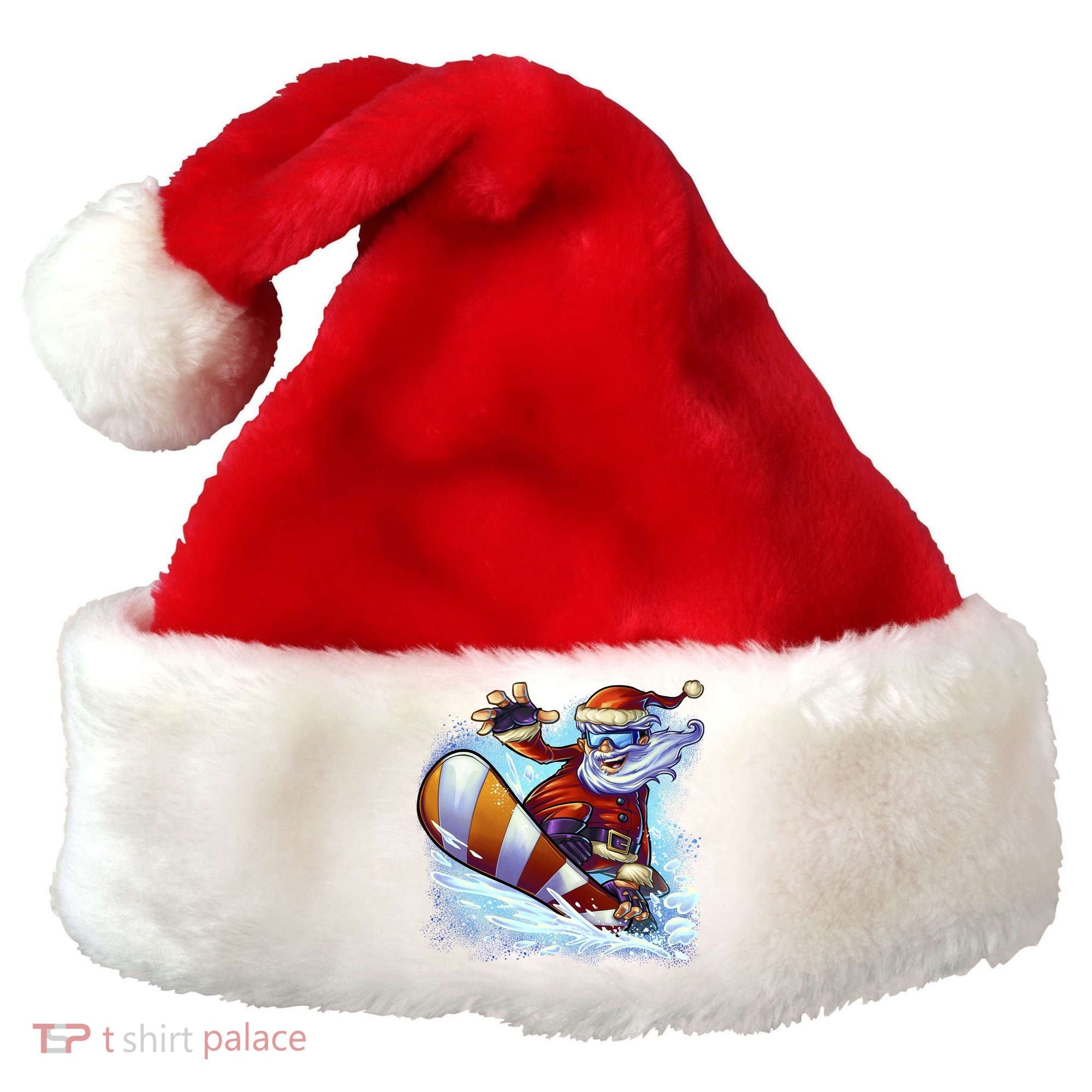 Santa Snowboard Santa Hat