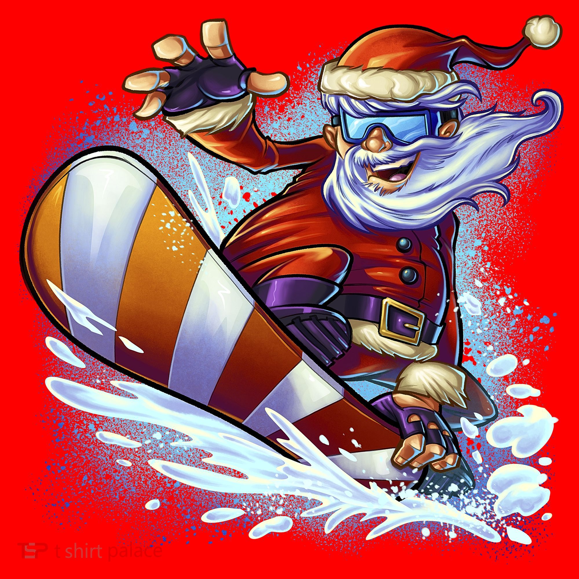 Santa Snowboard Santa Hat