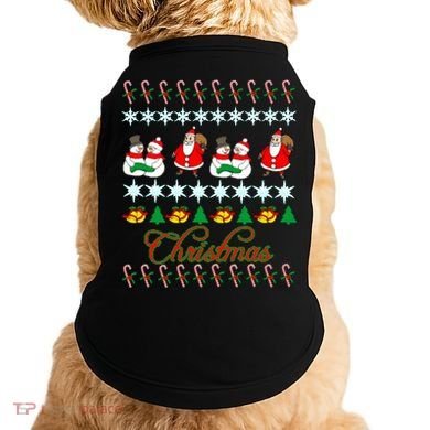 Santa Snowman Ugly Christmas Sweater Doggie Tank