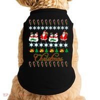 Santa Snowman Ugly Christmas Sweater Doggie Tank thumb 0
