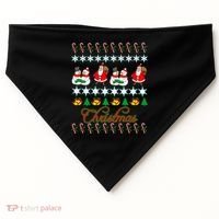 Santa Snowman Ugly Christmas Sweater USA-Made Doggie Bandana thumb 0