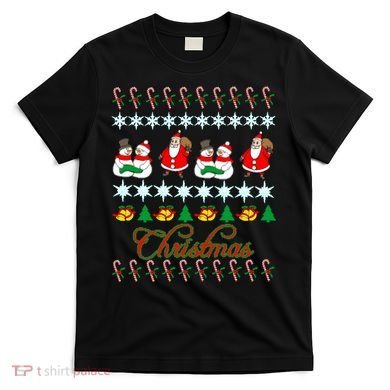 Santa Snowman Ugly Christmas Sweater T-Shirt