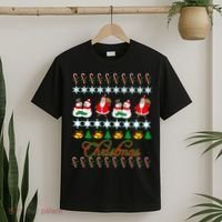 Santa Snowman Ugly Christmas Sweater T-Shirt thumb 2