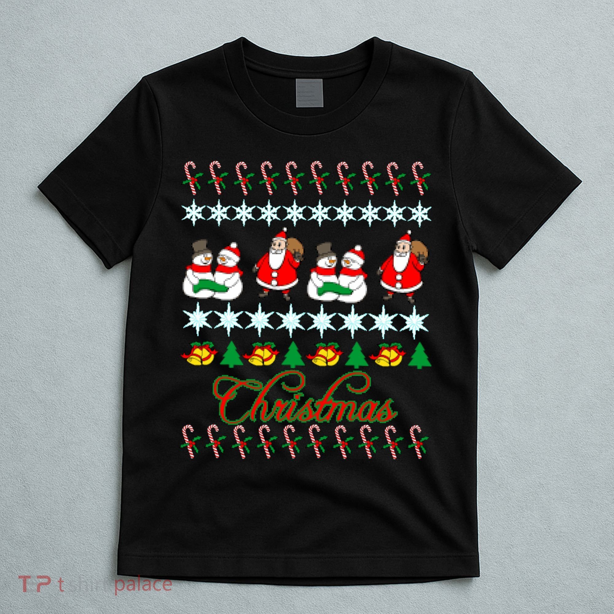 Santa Snowman Ugly Christmas Sweater T-Shirt