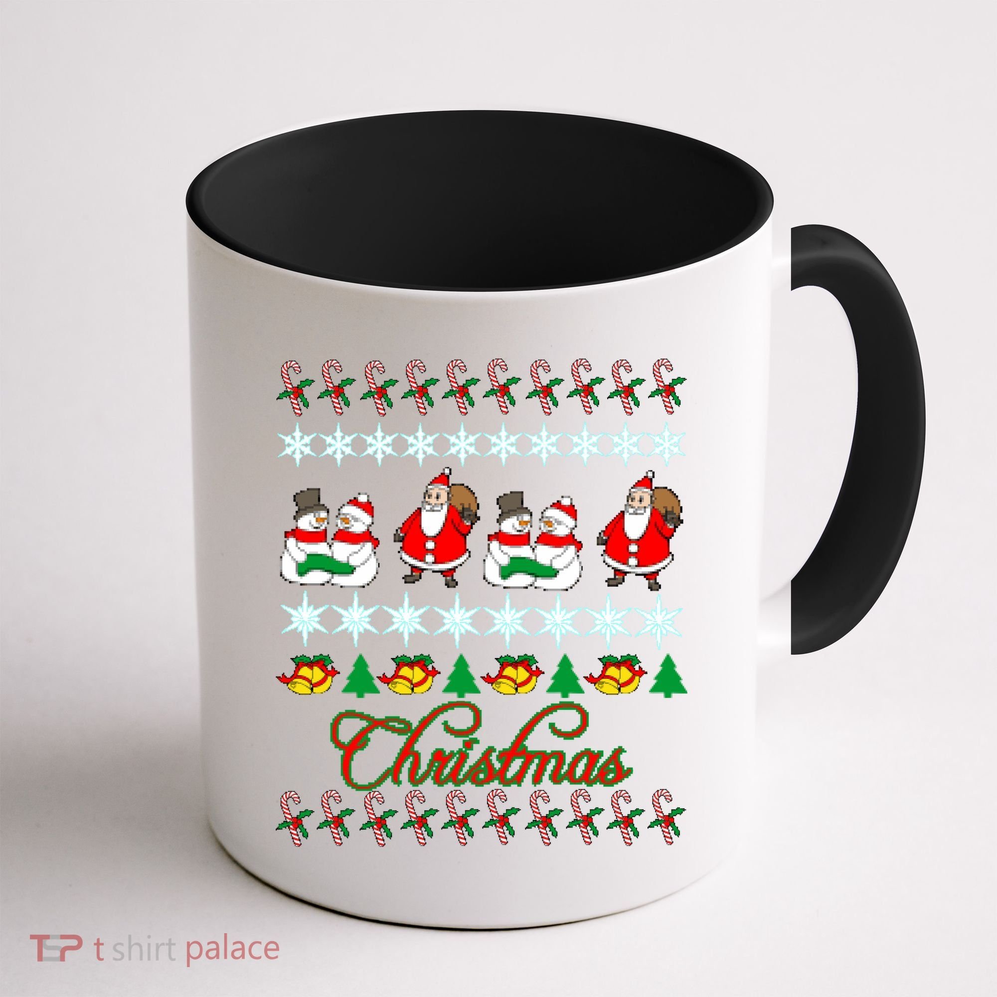 Santa Snowman Ugly Christmas Sweater Coffee Mug