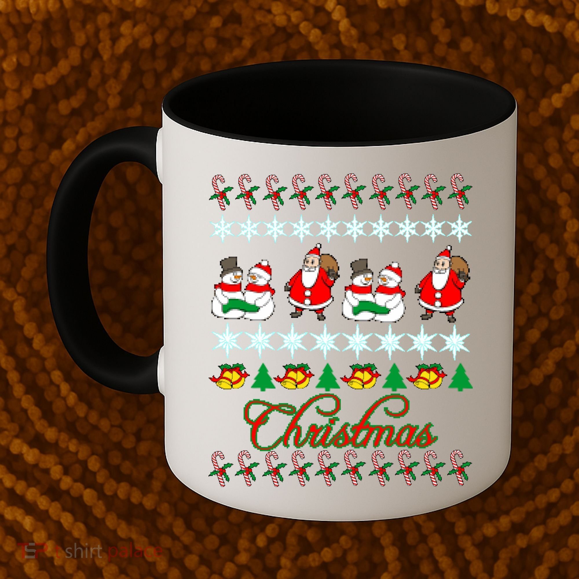 Santa Snowman Ugly Christmas Sweater Coffee Mug