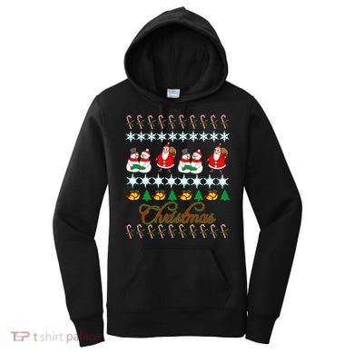 Santa Snowman Ugly Christmas Sweater Women's Hoodie