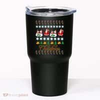 Santa Snowman Ugly Christmas Sweater Tumbler thumb 0